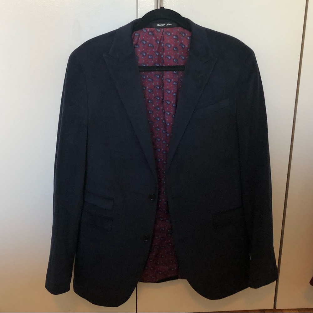 Alta Moda by MW Blue Velvet Sports Coat